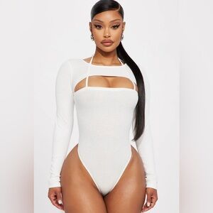 FN white bodysuit